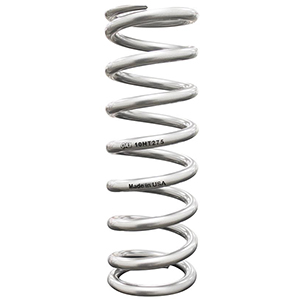 QA1 Spring, Cr-Si High Travel 2-1/2" Id. 10" X 850 Lbs/In. Silver Pwdr Coat