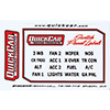 QuickCar Labels for Small Switch Panels