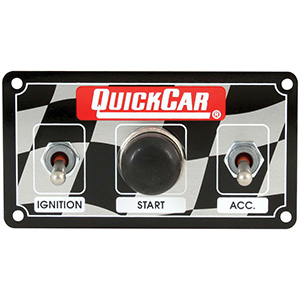 QuickCar Ignition Panel - Waterproof Micro Switch Ignition and Acc. Switch Start Button Flag