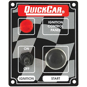 QuickCar Ignition Panel Ð Ignition Switch Start Button & 1 Pilot Light Flag