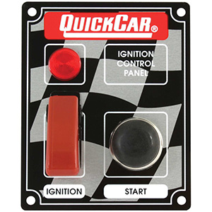 QuickCar Ignition Panel Ð Flip Cover Ignition Switch Start Button & 1 Pilot Light Flag