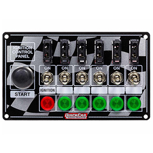 QuickCar Ignition Panel Ð Ignition Switch Start Switch 5-Acc. Switches Lights ATC Fused Flag