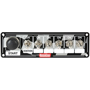 QuickCar Ignition Panel Ð Ignition Switch Start Switch 5-Acc. Switches Flag
