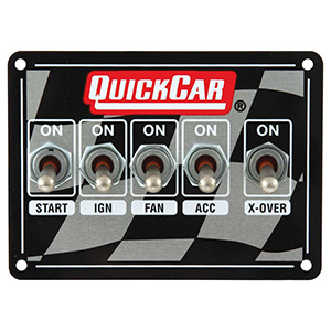 QuickCar Ignition Panel - Dual Ignition Weatherpacked with X-Over Flag