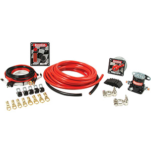QuickCar 2 AWG Wiring Kit with 50-053 Bat. Cable Wire Harness MDS Solenoid & Wire Clamps