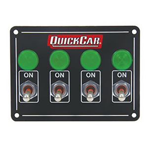 QuickCar Accessory Panel Weatherproof 4 Switch Lighted