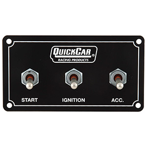 QuickCar Ignition Panel - Weatherproof 3 Switch with Pigtail