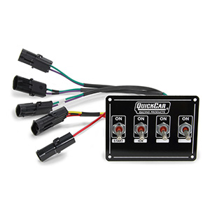 QuickCar Ignition Panel Weatherproof 4 Switch Weatherpack with Dual Pickups