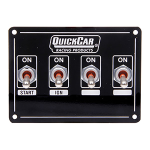 QuickCar Ignition Panel Weatherproof 4 Switch Single Ignition Weatherpack