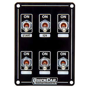 QuickCar Ignition Panel Weatherproof 6 Switch Single Ignition with Dual Pickups
