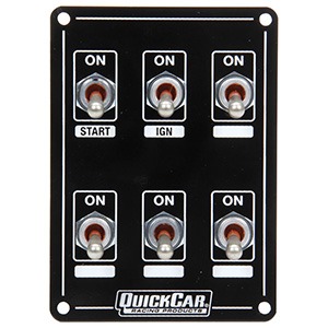 QuickCar Ignition Panel Weatherproof 6 Switch Single Ignition Weatherpack