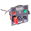 QuickCar Ignition Panel - Flip Cover Ignition Switch Acc. Switch Start Button & 2 Pilot Lights Black