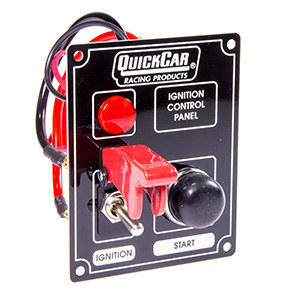 QuickCar Ignition Panel Ð Flip Cover Ignition Switch Start Button & 1 Pilot Light Black