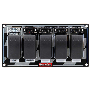 QuickCar Ignition Panel Rocker Switch Panel Fused Flag