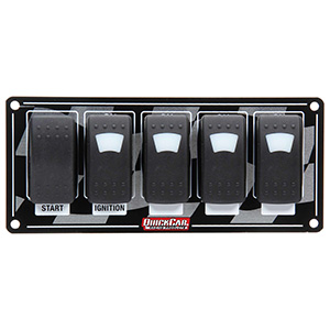 QuickCar Ignition Panel Rocker Switch Panel Lighted Flag