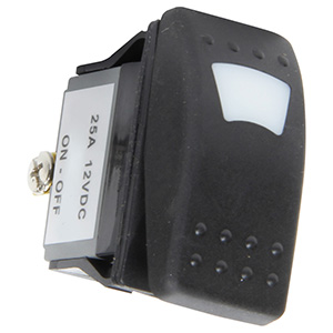 QuickCar Lighted On/Off Rocker Switch Red