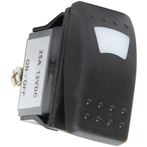 QuickCar Lighted On/Off Rocker Switch Green