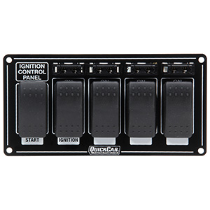 QuickCar Ignition Panel Rocker Switch Panel Fused Black