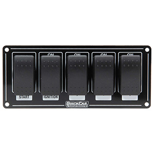QuickCar Ignition Panel Rocker Switch Panel Black