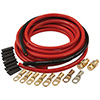 QuickCar Battery Cable Kit 2 AWG 15' Red & 2' Black cable 2 Side Mount Terminals 8 power rings