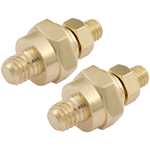 QuickCar Battery Terminals Side-Mount Gold Double Stud (pair)