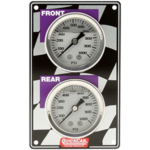 QuickCar Mini Brake Bias Gauge Panel Liquid Filled 1-1/2" Gauges Vertical Panel