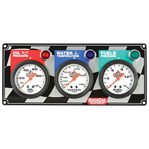 QuickCar 3 Gauge Panel OP/WT/FP