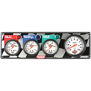 QuickCar 3-1 Gauge Panel OP/WT/FP WITH 3-3/8" Tachometer