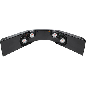 QuickCar 4 Gauge Molded Dash OP/WT/OT/FP Black