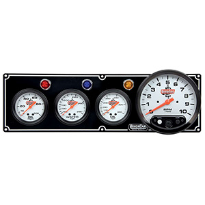 QuickCar 3-1 Gauge Panel OP/WT/OT WITH 5" Tachometer Black