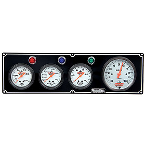 QuickCar 3-1 Gauge Panel OP/WT/FP WITH 3-3/8" Tachometer Black