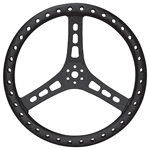 QuickCar 15" Alum LW Steering Wheel Black