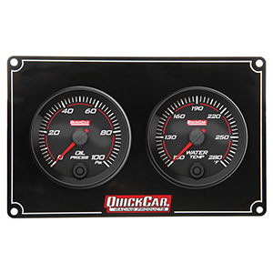 QuickCar Redline 2 Gauge Panel OP/WT