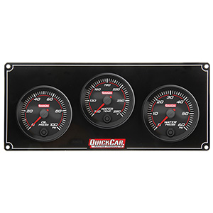 QuickCar Redline 3 Gauge Panel OP/WT/WP