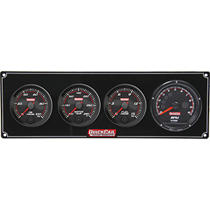 QuickCar Redline 3-1 Gauge Panel OP/WT/FP/Tachometer