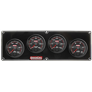 QuickCar Redline 4 Gauge Panel OP/WT/OT/FP