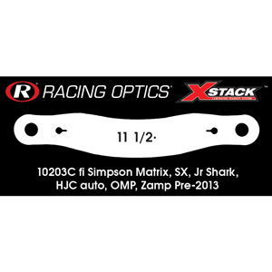 Racing Optics XStack Laminated Tearoffs, 10203C, 11-1/2" Post Spacing, Shape Banana