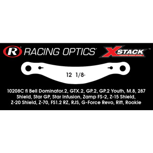 Racing Optics XStack Laminated Tearoffs, 10208C, 12-1/8" Post Spacing, Shape Banana