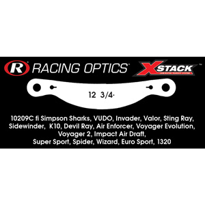 Racing Optics XStack Laminated Tearoffs, 10209C, 12-3/4" Post Spacing, Shape Banana