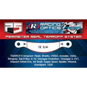 Racing Optics XStack Perimeter Seal Laminated Tearoffs, 10209CP, 12-3/4" Post Spacing, Shape Banana