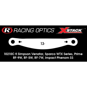 Racing Optics XStack Laminated Tearoffs, 10210C, 13" Post Spacing, Shape Banana