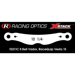 Racing Optics XStack Laminated Tearoffs, 10211C, 12-1/4" Post Spacing, Shape Nose Notch