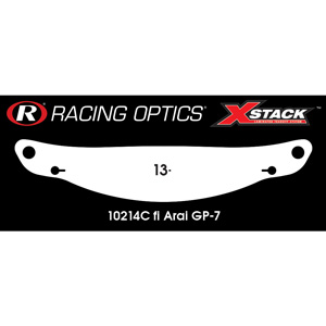 Racing Optics XStack Laminated Tearoffs, 10214C, 13" Post Spacing, Shape  No Cut-Outs