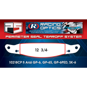 Racing Optics XStack Perimeter Seal Laminated Tearoffs, 10218CP, 12-3/4" Post Spacing, Shape No Cut-Outs