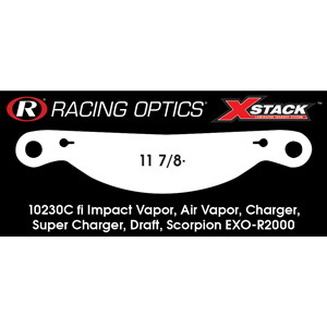 Racing Optics XStack Laminated Tearoffs, 10230C, 11-7/8" Post Spacing, Shape Banana