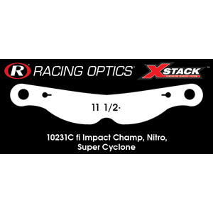 Racing Optics XStack Laminated Tearoffs, 10231C, 11-1/2" Post Spacing, Shape Nose Notch