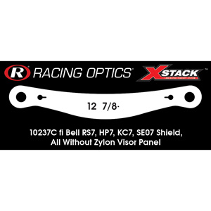 Racing Optics XStack Laminated Tearoffs, 10237C, 12-7/8" Post Spacing, Shape Banana