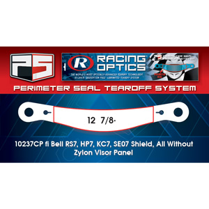 Racing Optics XStack Perimeter Seal Laminated Tearoffs, 10237CP, 12-7/8" Post Spacing, Shape Banana