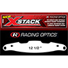 Racing Optics XStack Laminated Tearoffs, 10285C, 12-1/4" Post Spacing, Shape Banana (Bell: Star 2016)