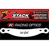 Racing Optics XStack Laminated Tearoffs, 10287C, 12-1/2" Post Spacing, Shape Vent Cut-Outs